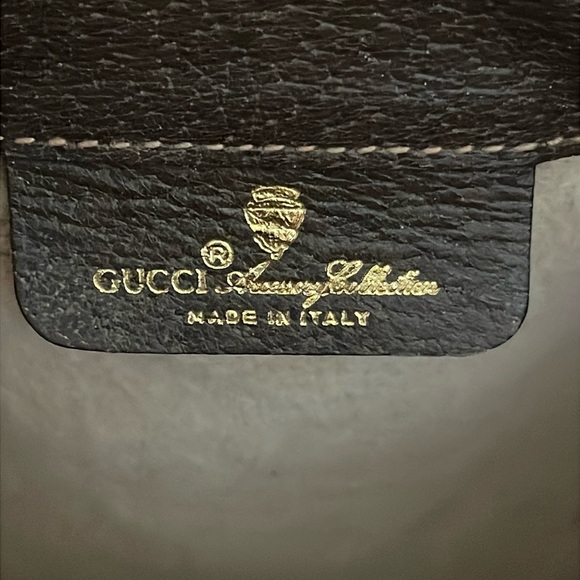 🔥EUC Gucci Brown and Cream Shoulder Bag with Monogram Pattern - Picture 7 of 10